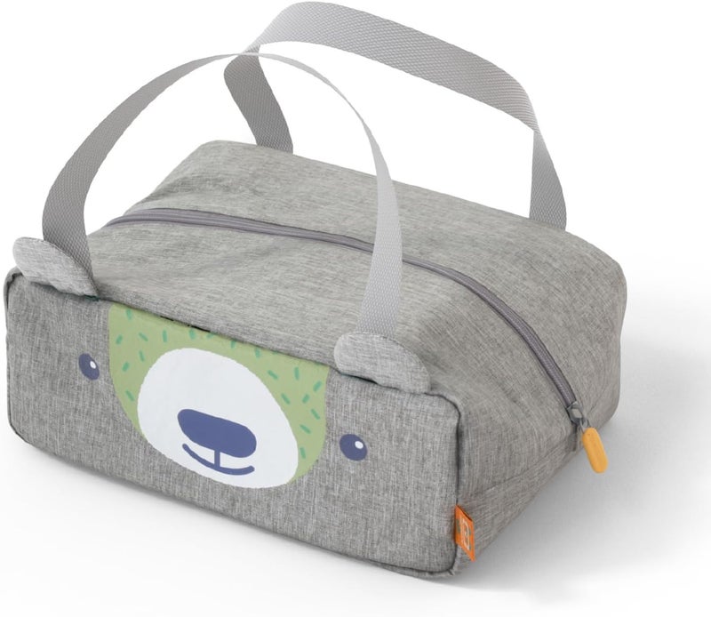 monbento Wonder Travel Kids Lunch Bag Green Bear - Insulated Lunch Bag for Lunch Box - Image 1